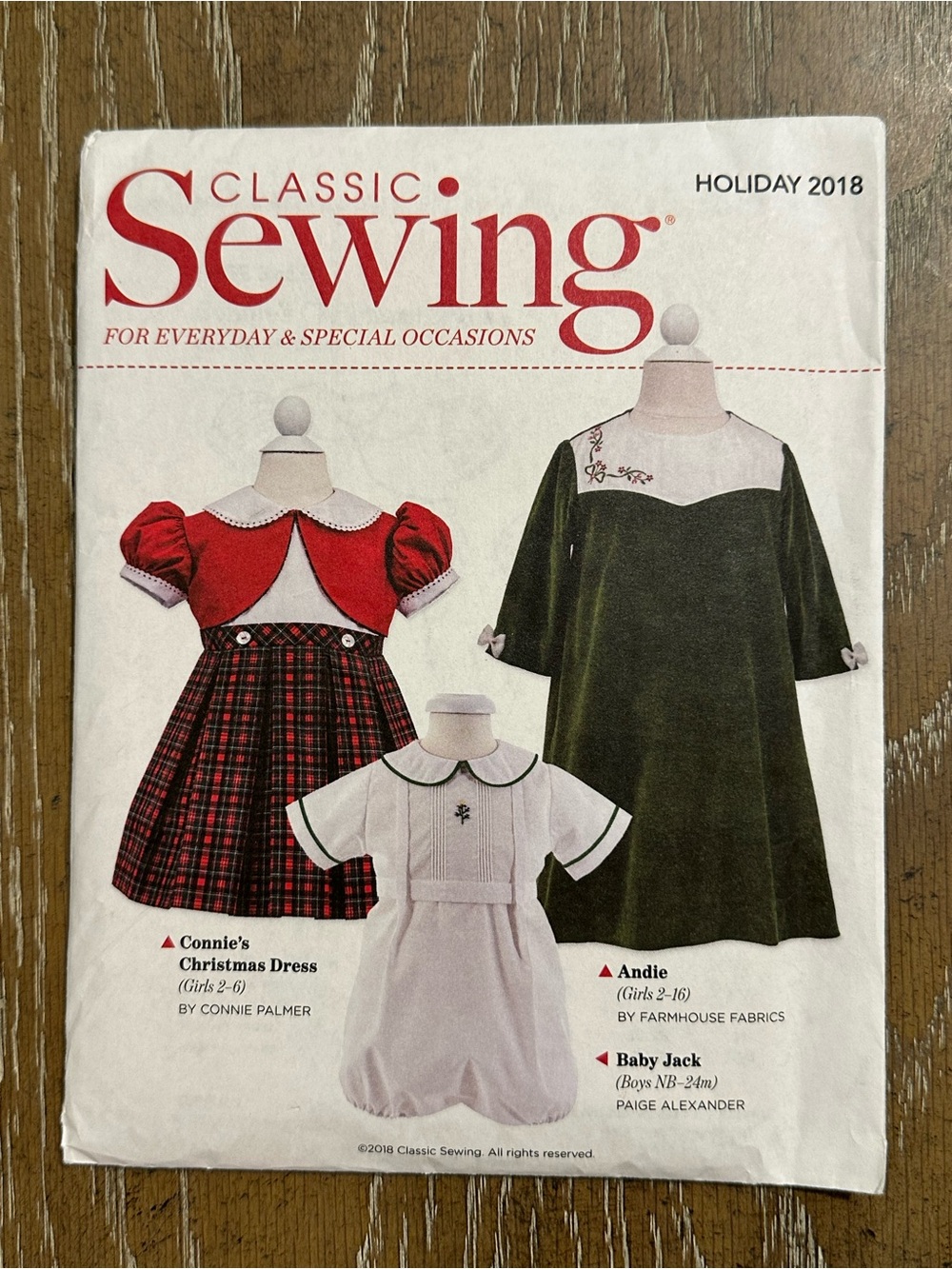 Vintage Heirloom Children’s Christmas Patterns from Classic Sewing 2018